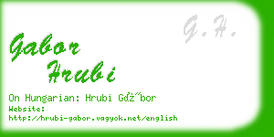 gabor hrubi business card